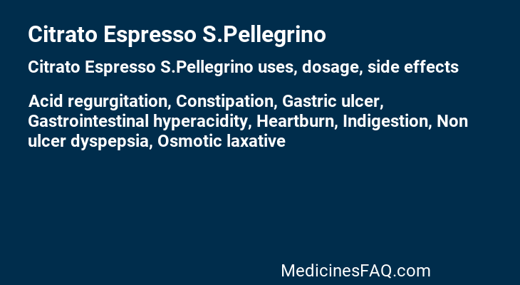 Citrato Espresso S.Pellegrino