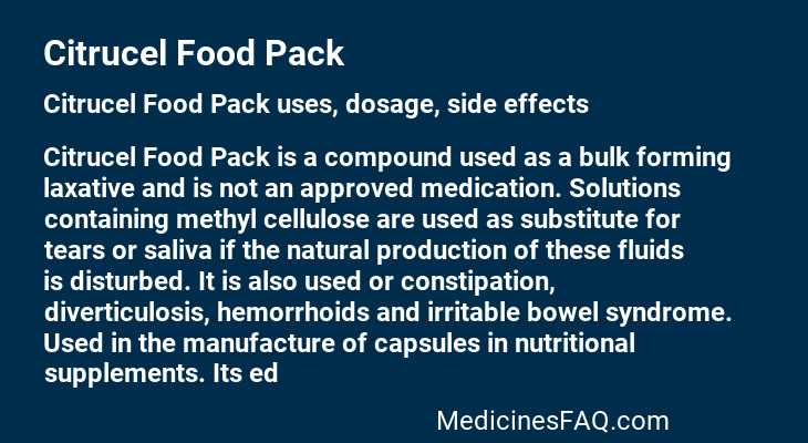 Citrucel Food Pack