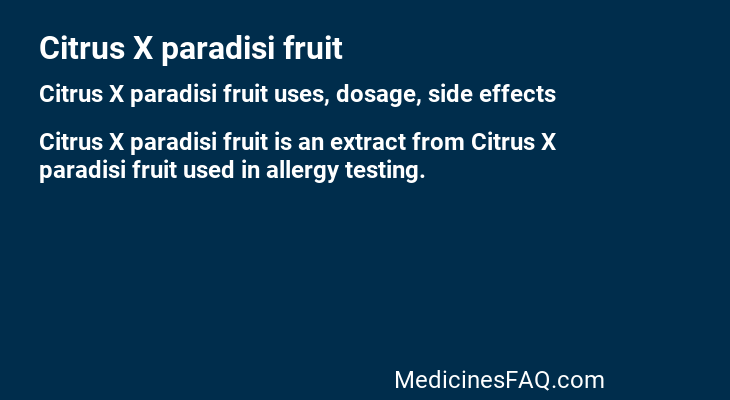 Citrus X paradisi fruit
