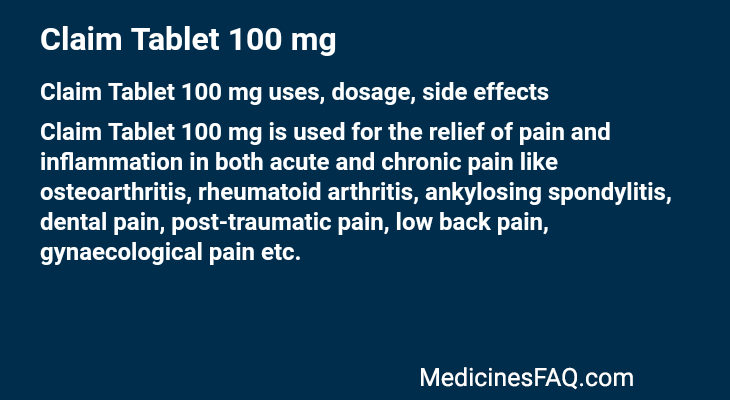 Claim Tablet 100 mg