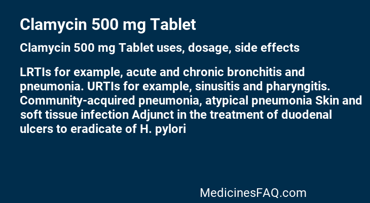 Clamycin 500 mg Tablet