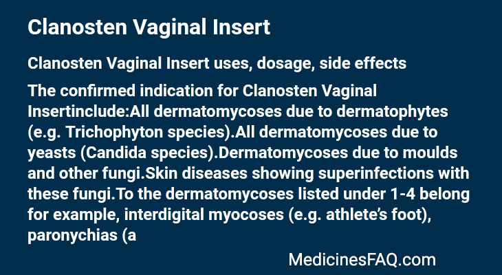 Clanosten Vaginal Insert