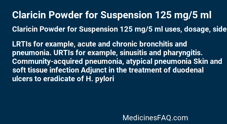 Claricin Powder for Suspension 125 mg/5 ml