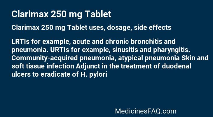 Clarimax 250 mg Tablet