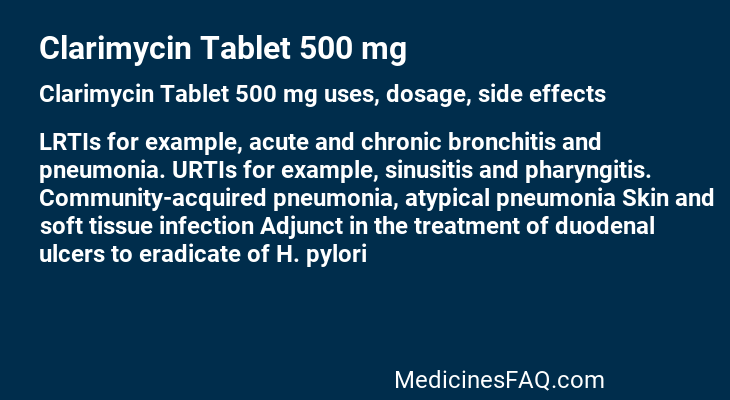 Clarimycin Tablet 500 mg