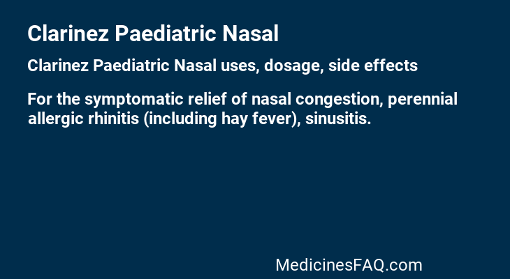 Clarinez Paediatric Nasal