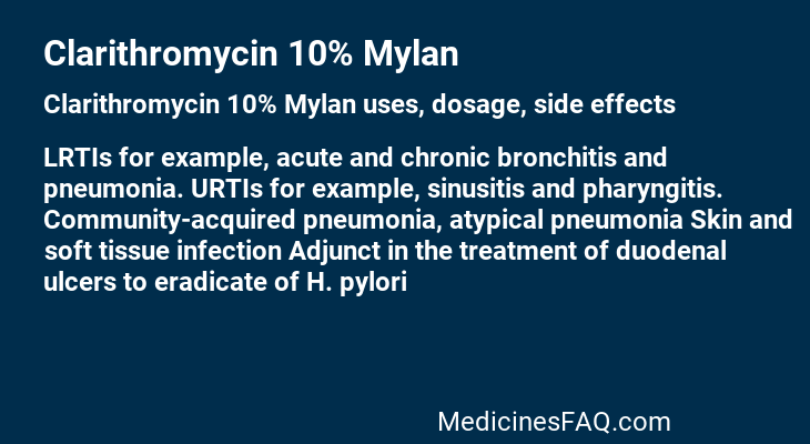Clarithromycin 10% Mylan