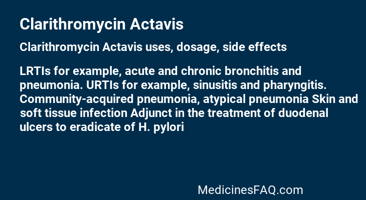 Clarithromycin Actavis