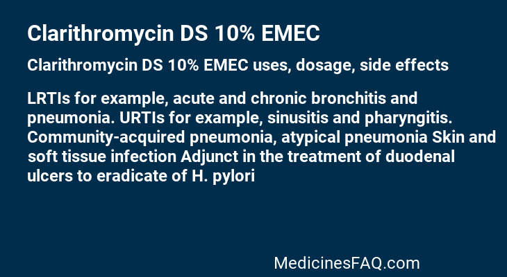 Clarithromycin DS 10% EMEC