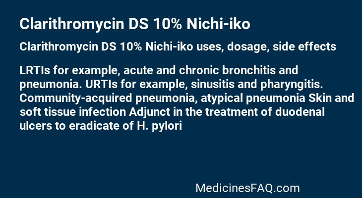 Clarithromycin DS 10% Nichi-iko