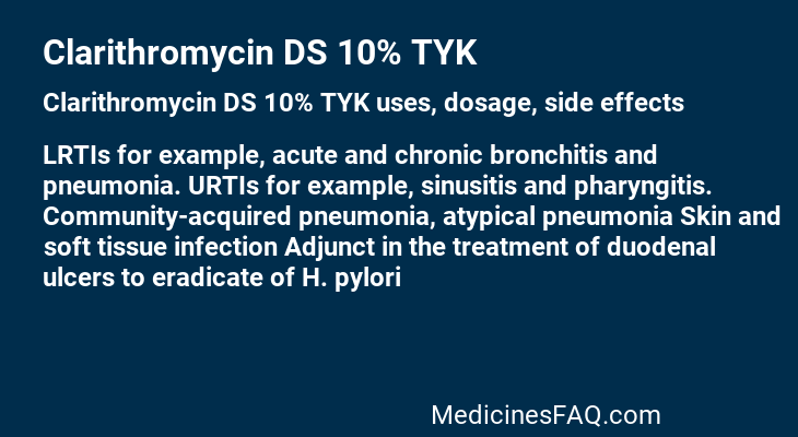 Clarithromycin DS 10% TYK