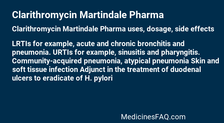 Clarithromycin Martindale Pharma