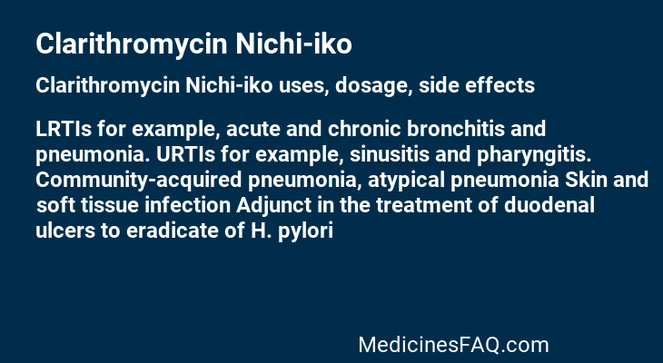 Clarithromycin Nichi-iko