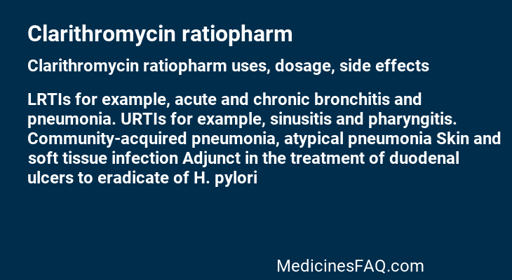 Clarithromycin ratiopharm