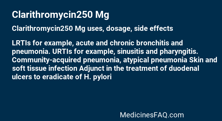 Clarithromycin250 Mg