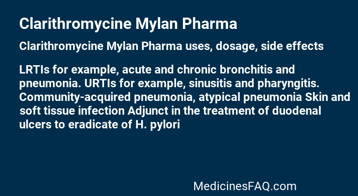 Clarithromycine Mylan Pharma