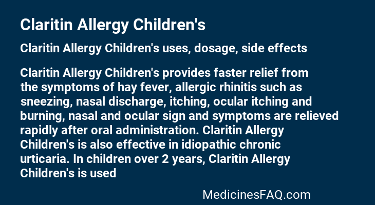Claritin Allergy Children's