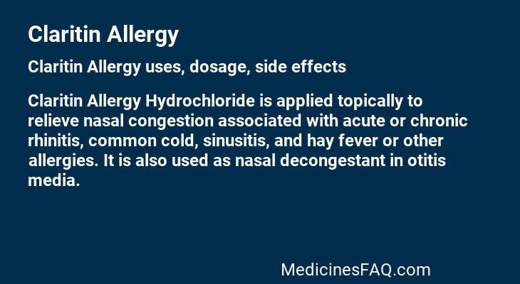 Claritin Allergy
