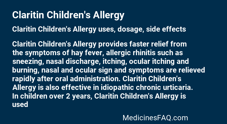 Claritin Children's Allergy