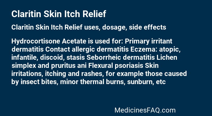 Claritin Skin Itch Relief