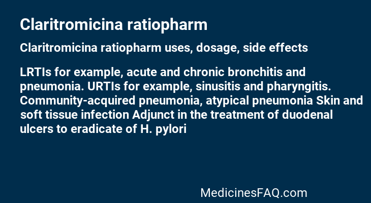 Claritromicina ratiopharm