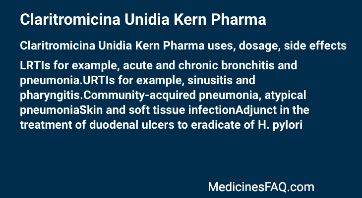 Claritromicina Unidia Kern Pharma