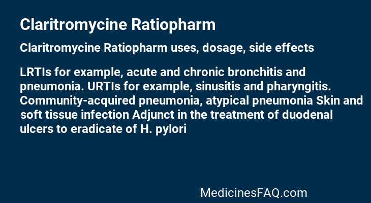 Claritromycine Ratiopharm