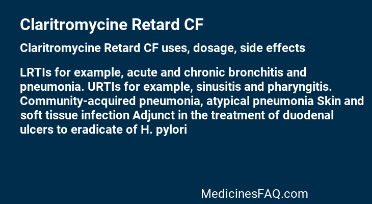 Claritromycine Retard CF