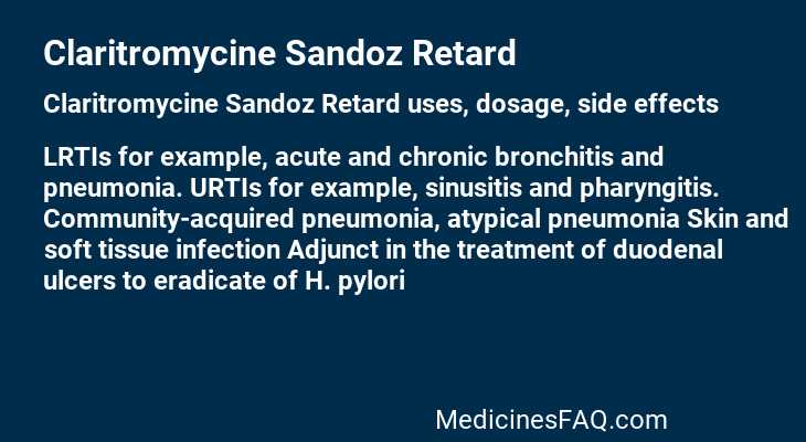 Claritromycine Sandoz Retard