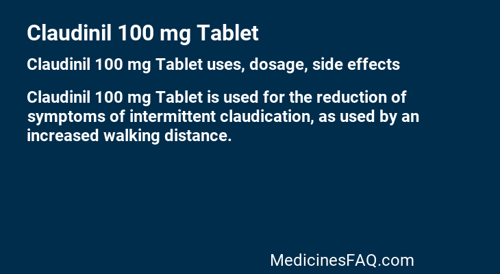 Claudinil 100 mg Tablet