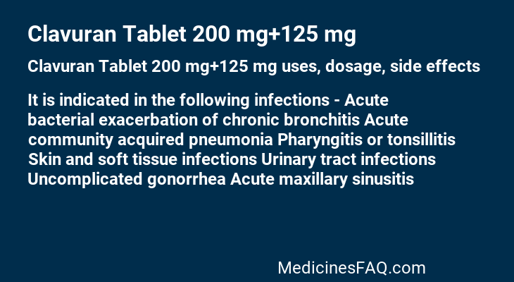 Clavuran Tablet 200 mg+125 mg