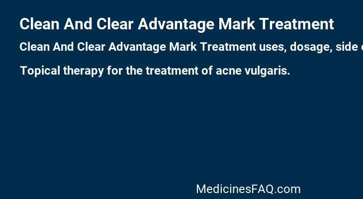 Clean And Clear Advantage Mark Treatment