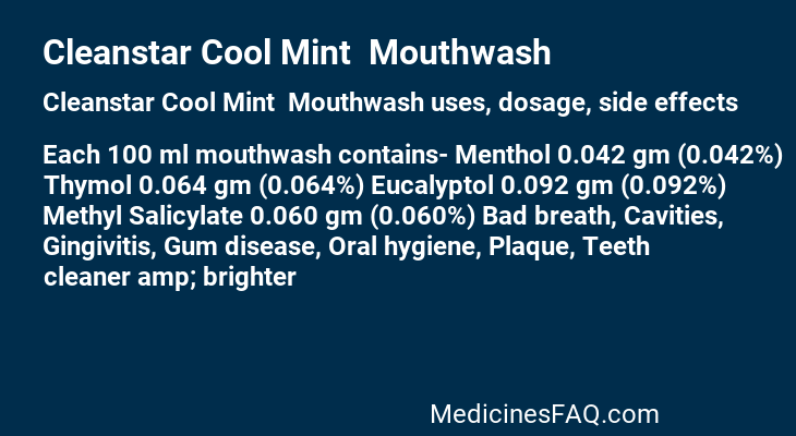 Cleanstar Cool Mint  Mouthwash