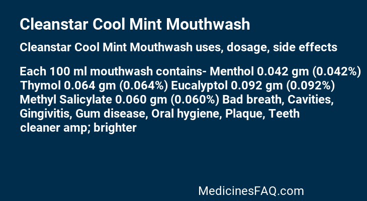 Cleanstar Cool Mint Mouthwash