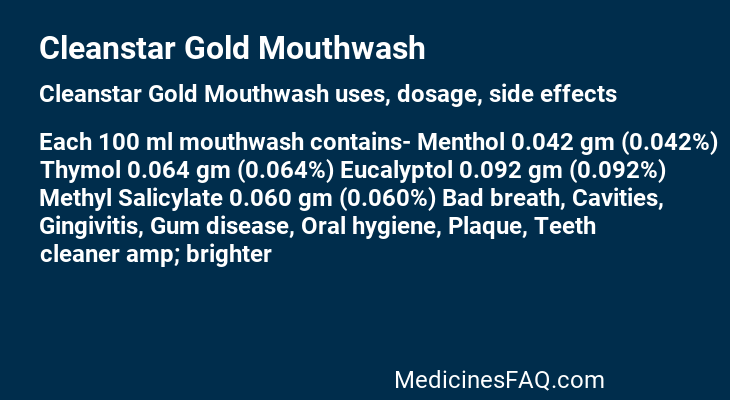 Cleanstar Gold Mouthwash