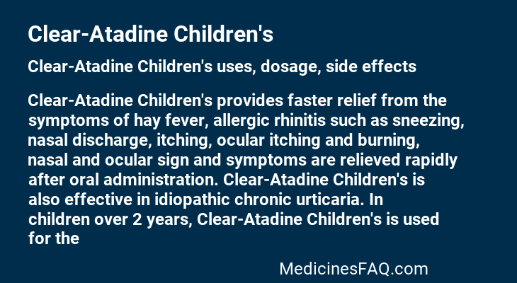 Clear-Atadine Children's