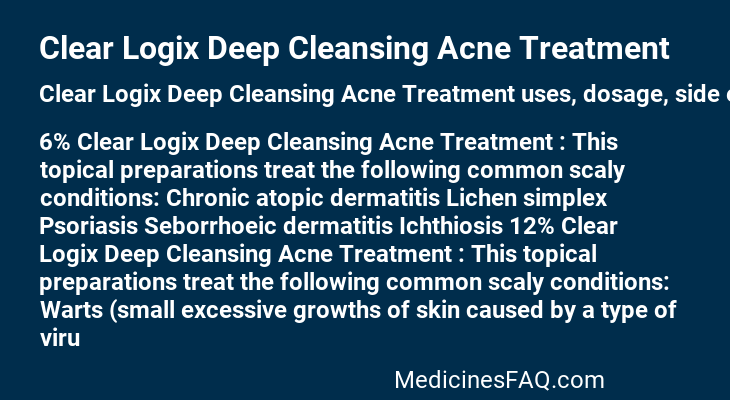 Clear Logix Deep Cleansing Acne Treatment