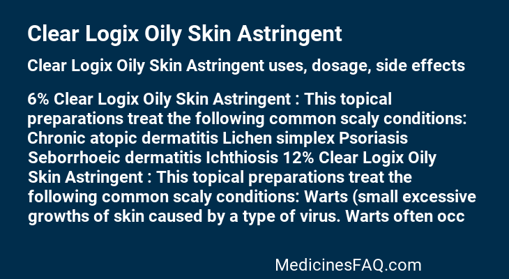 Clear Logix Oily Skin Astringent