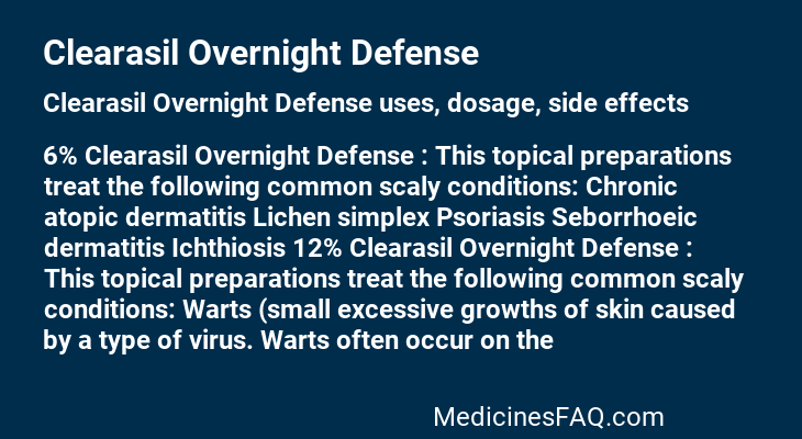 Clearasil Overnight Defense