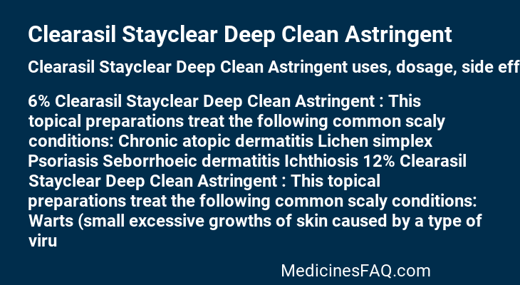 Clearasil Stayclear Deep Clean Astringent