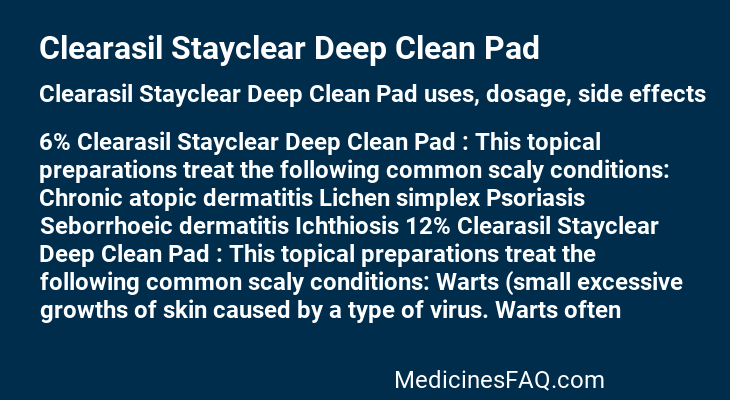 Clearasil Stayclear Deep Clean Pad
