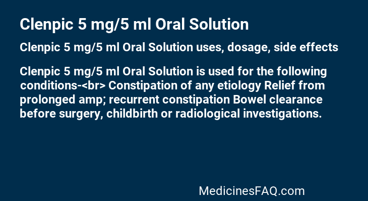 Clenpic 5 mg/5 ml Oral Solution