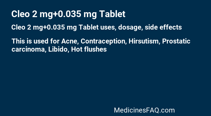 Cleo 2 mg+0.035 mg Tablet