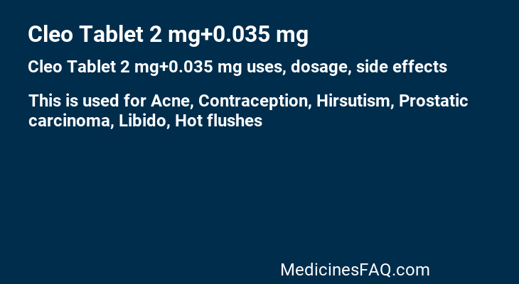 Cleo Tablet 2 mg+0.035 mg