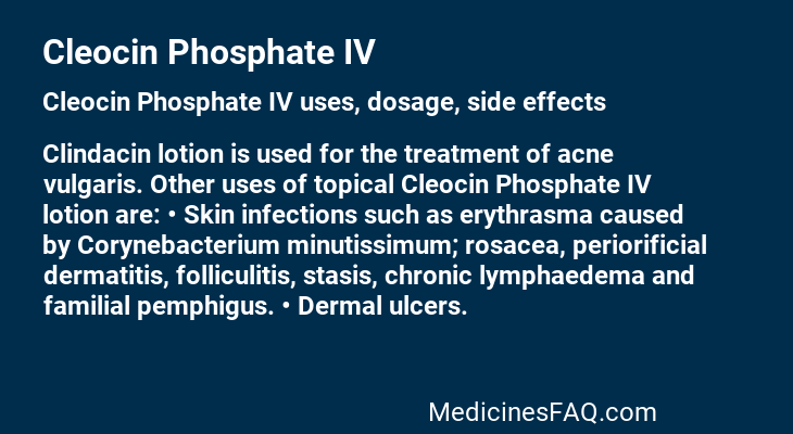 Cleocin Phosphate IV