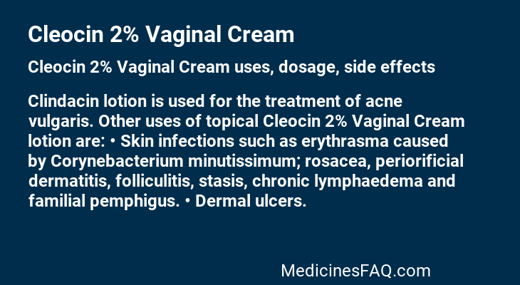 Cleocin 2% Vaginal Cream