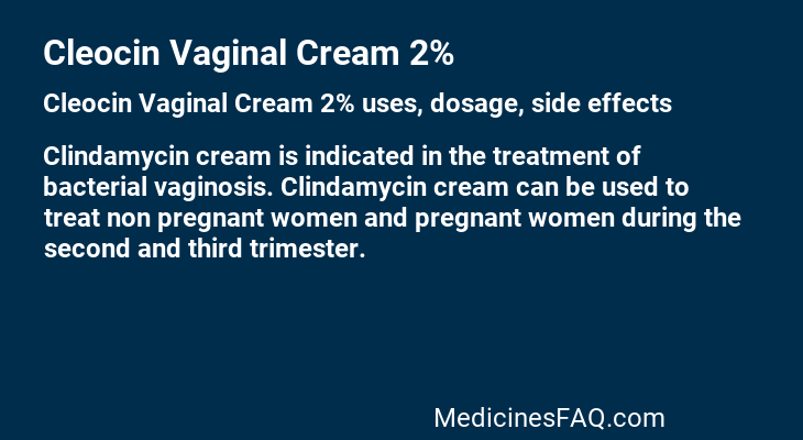 Cleocin Vaginal Cream 2%