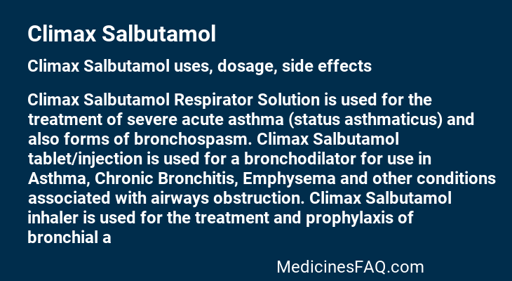 Climax Salbutamol