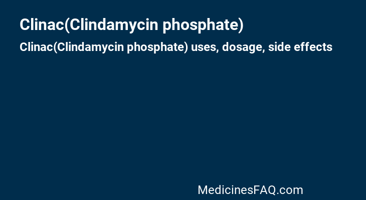 Clinac(Clindamycin phosphate)