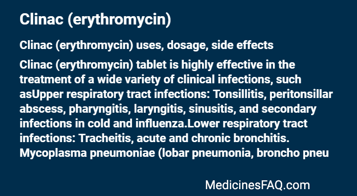Clinac (erythromycin)